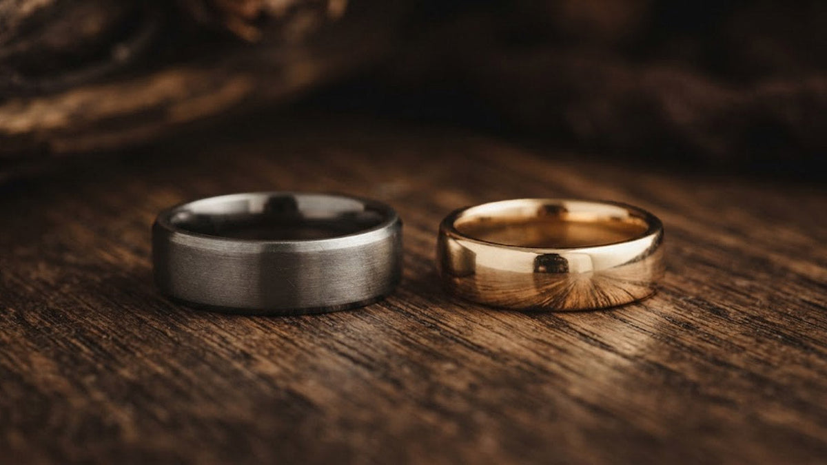 Tungsten vs gold wedding bands comparison — men's rings durability price and style guide
