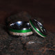 Deer Antler Fishing Line Matching Wedding Band Set | His 8mm & Hers 4mm Silver Tungsten Rings
