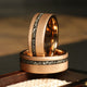 Meteorite Rose Gold Wedding Band for Men | 8mm Tungsten Ring