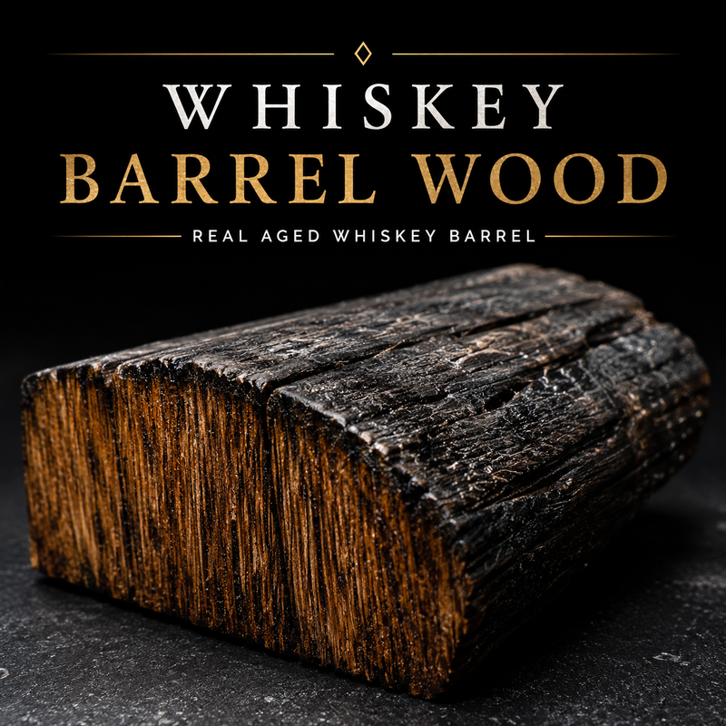 BURNT WHISKEY BARREL WOOD