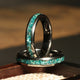 Aquamarine Ring for Women | 4mm Silver Tungsten Band