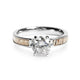 Deer Antler CZ Ring for Women | 4mm Sterling Silver Band