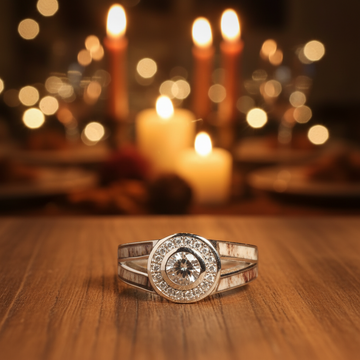 Deer Antler Halo Ring for Women | 5mm Sterling Silver Band 3